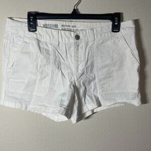 Mossimo Supply co Mid Rise Midi Short Size 10 White Shorts